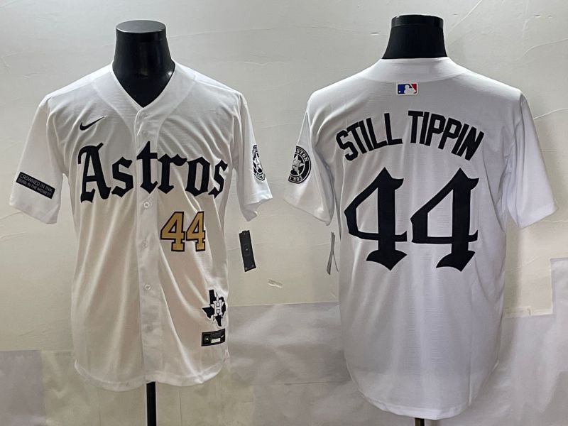 Men 2025 Houston Astros #44 Still Tippin White Five generations Joint Name Nike MLB Jersey style 3->houston astros->MLB Jersey